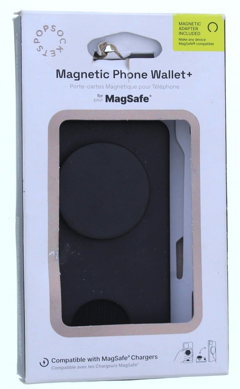 Pop Socket Magnetic Phone Wallet (Black)