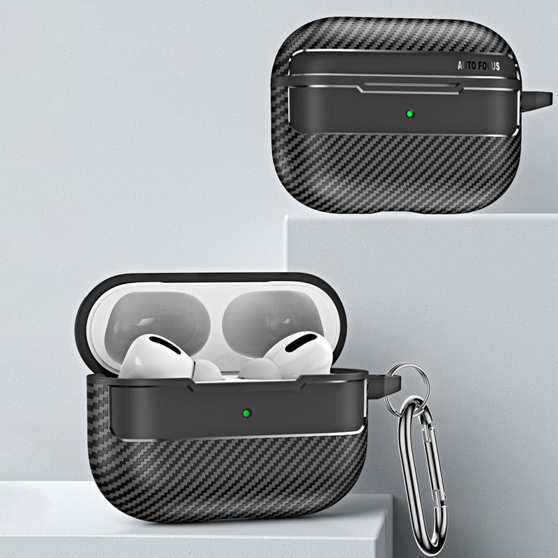Case For Apple Airpods 1/2/Pro/3rd/4th Carbon Fibre Texture Shockproof Cover gallery