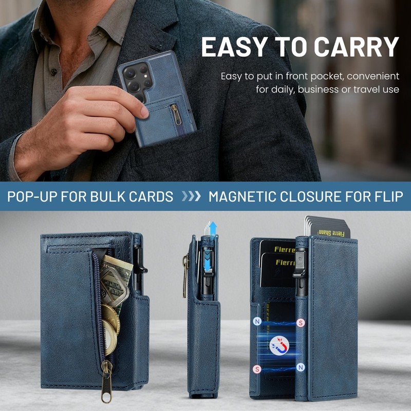 For Samsung Galaxy S26 Ultra/S25/S24/S23 Detachable Leather Wallet Mag-Safe Case gallery