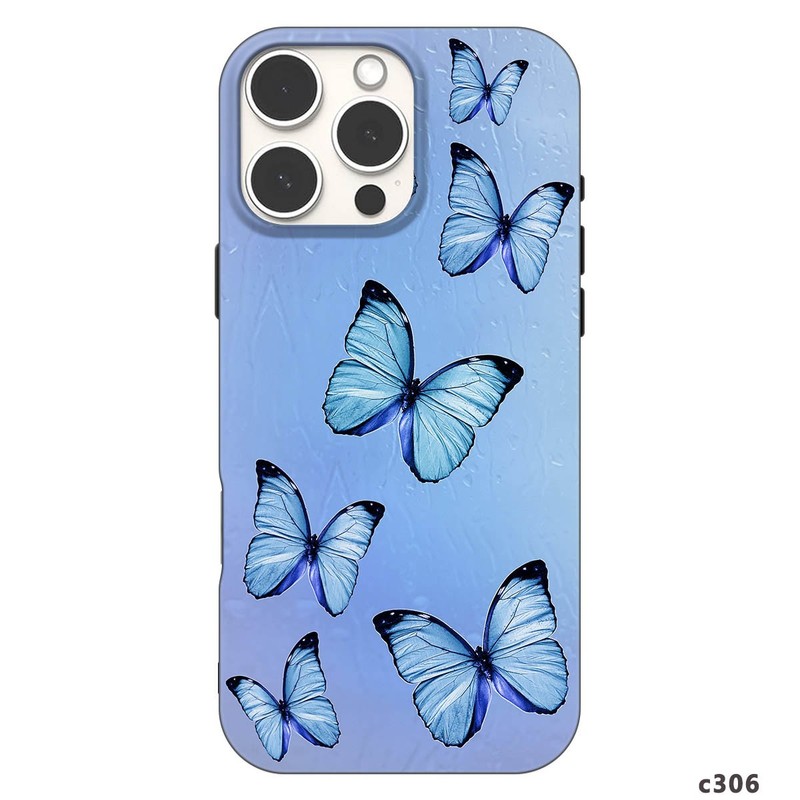 Butterfly Pattern TPU Phone Case For iPhone 17e 16 15 14 Pro 13 Shockproof Cover gallery