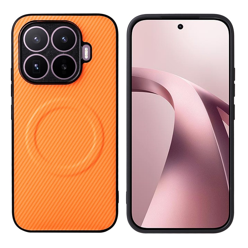 For XiaoMi 17T, Hybrid Armor Carbon Fiber Pattern Case Wireless Charge Back gallery