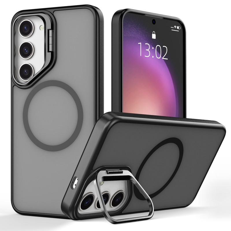 For Samsung Galaxy S23+ Plus Phone Case Lens Kickstand Rugged Translucent Cover