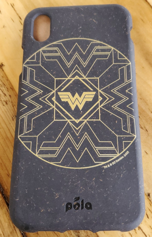 Pela iPhone XR Wonder Woman Soft Phone Case Back Cover 100% Compostable Black