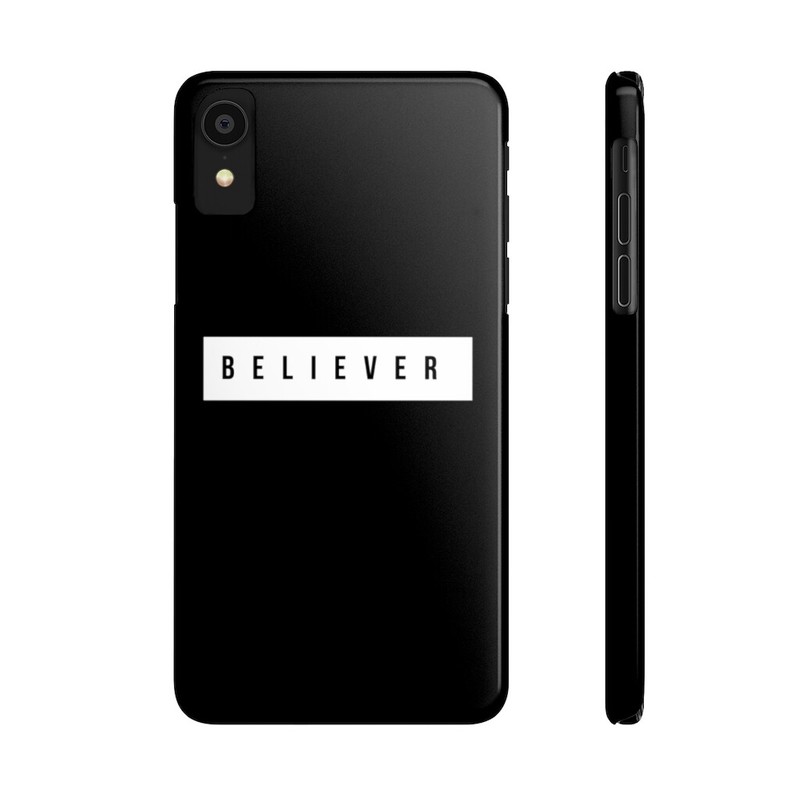 Believer Slim Black Phone Case iPhone/Galaxy (Multiple Versions)