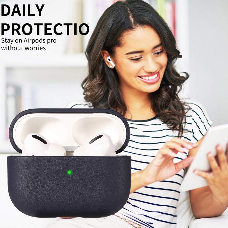For Airpods Pro 2 3 2 Leather Texture Full-Body Protective Headphone Case Cover gallery