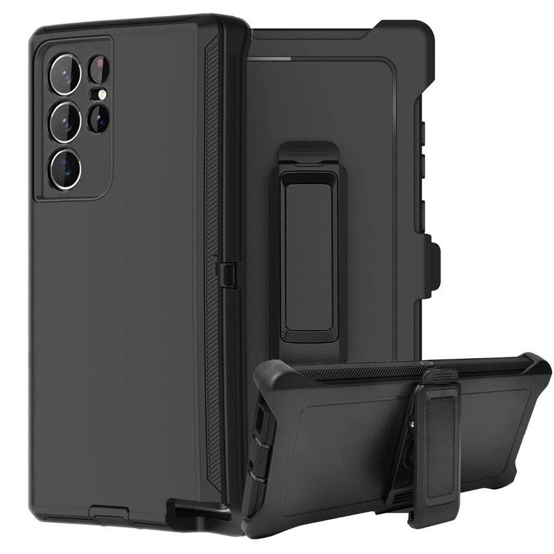 For Samsung Galaxy S23 S23+ Plus Ultra Shockproof Defender Case W/Clip & Screen