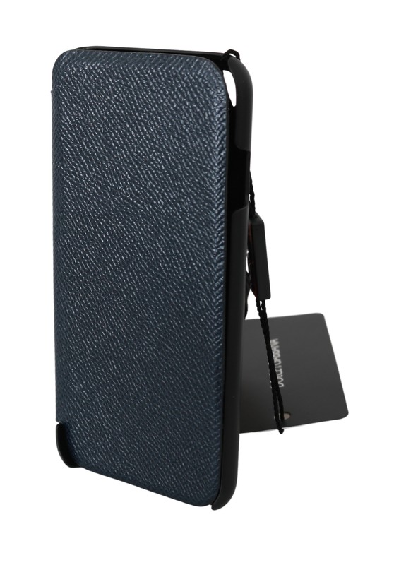 DOLCE & GABBANA Phone Case Cover Solid Black Leather DG Logo iPhone 7 RRP $500 gallery