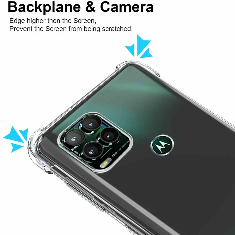 For Motorola Moto G Stylus 5G 2021 Shockproof TPU Clear Soft Case/Tempered Glass gallery