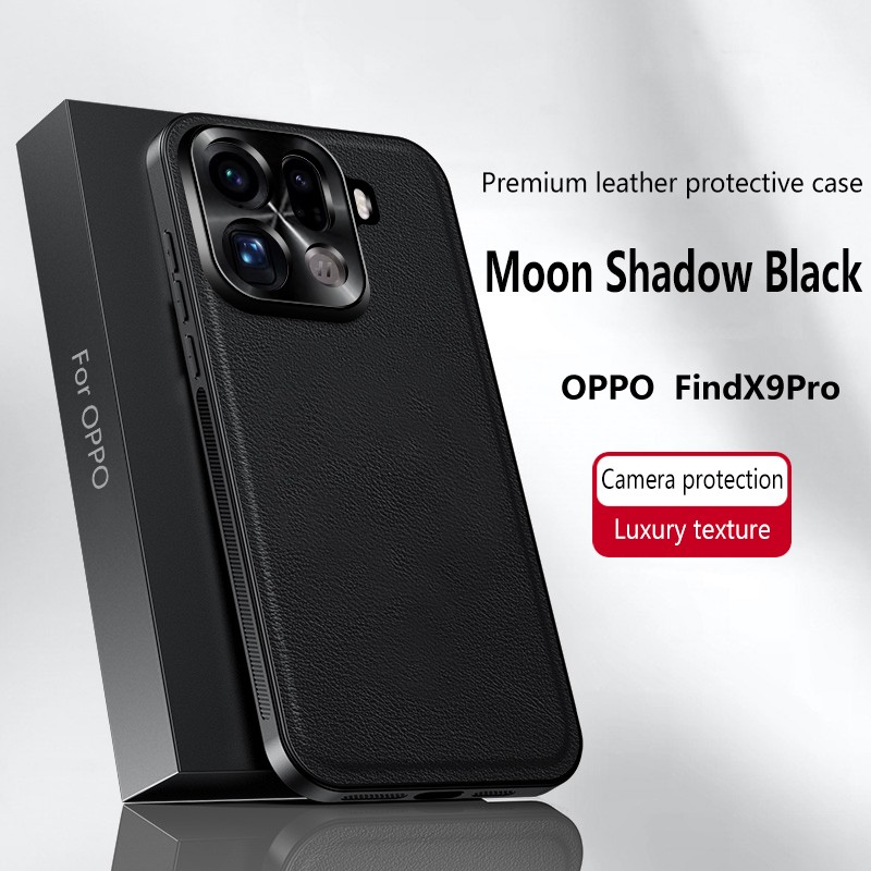 For OPPO Find X9 Pro, Luxury Shockproof Retro Leather Hybrid Armor Case Cover