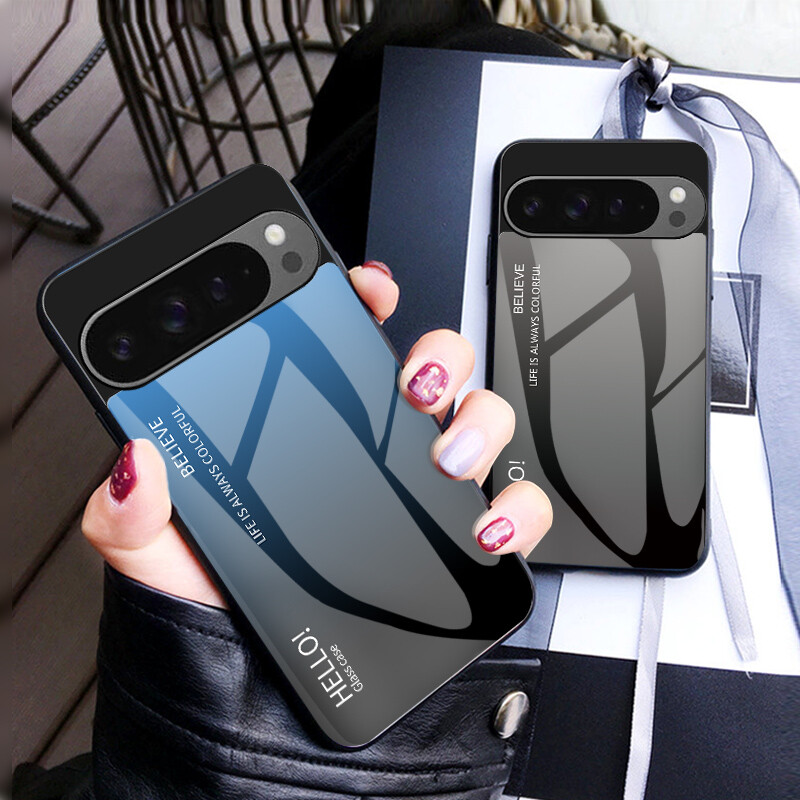 For Google Pixel 9 Pro XL 8 7 Pro 8 7A Luxury Glass Glossy Shockproof Case Cover