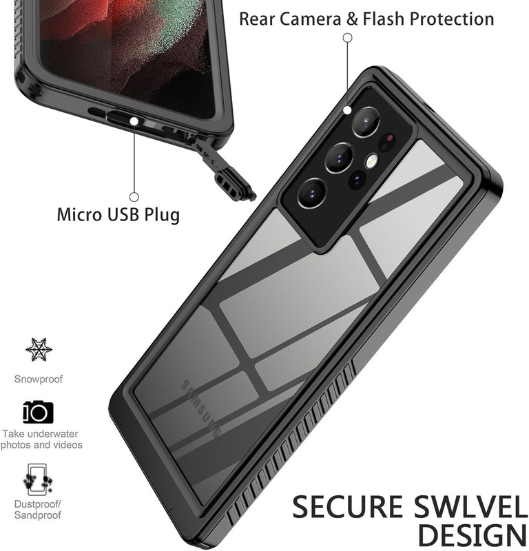Shockproof Waterproof Case For Galaxy S21, S21+, S21 Ultra Plus Screen Protector gallery
