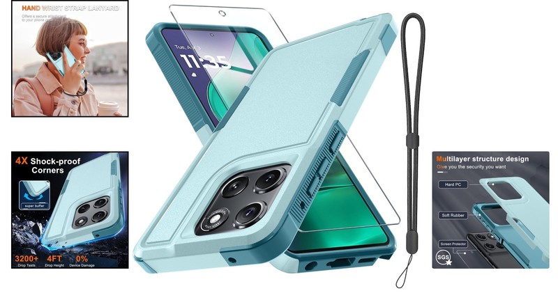 Mint Green Heavy Duty Case for Moto G Stylus 5G 2025/2026 - Shockproof & Stylish gallery