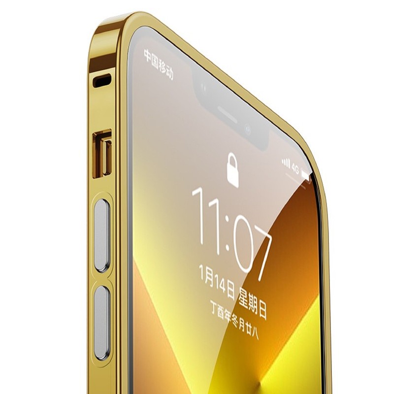 For iPhone 13/12/11 Frame Case Stainless Steel /Titanium Steel Frame Lens Cover gallery