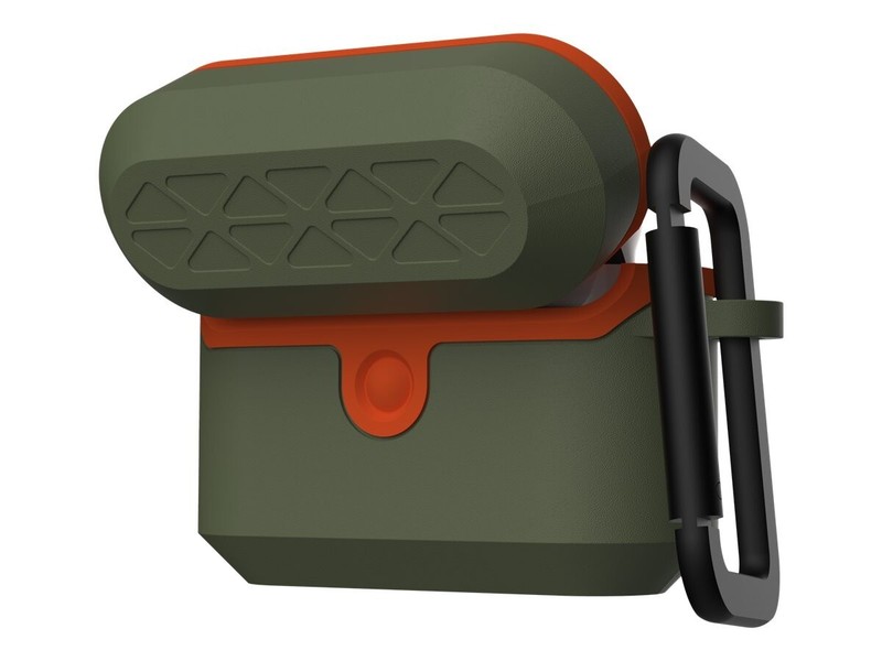 UAG(Urban Armor Gear) HARD Case_001 w/ Carabiner for Apple AirPods Pro - Olive gallery