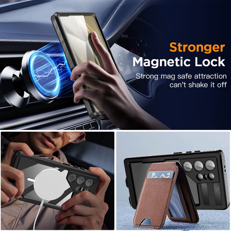 For Samsung Galaxy S24 Ultra Waterproof Case MagSafe Shockproof Heavy Duty Cover gallery