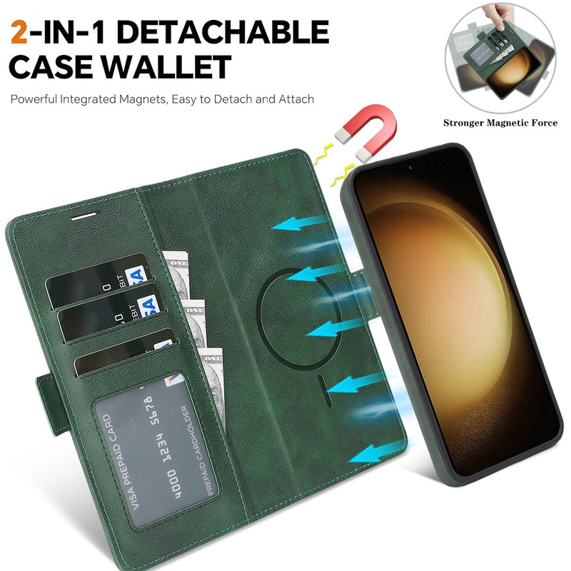 2IN1 Mag Safe Leather Wallet Case For Samsung Galaxy S26 S25 S24 S23 S22 Ultra gallery