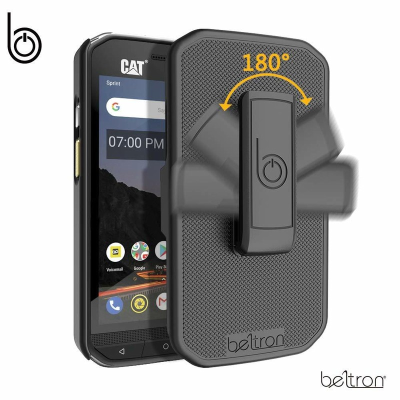 CAT S48c Case with Clip, Heavy Duty Belt Clip with Swivel Clip for CAT S48c