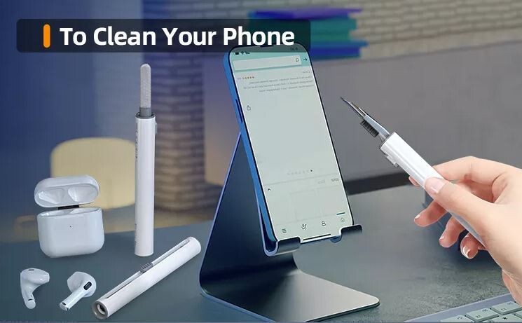 Cleaning Pen for Airpods Pro Multi-Function 3 in 1 Cleaner in Black/Red gallery