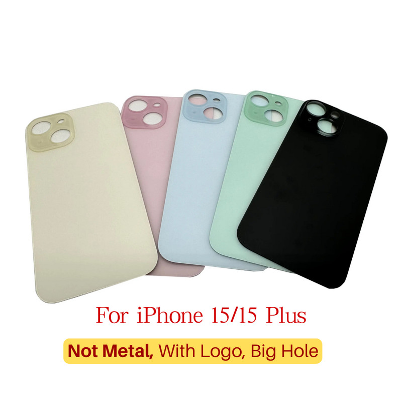Back Glass Replacement Big Hole For iPhone SE XR X XS 11 12 13 14 15 Pro Max Lot gallery
