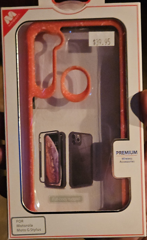 MYBAT Red Back Case for Motorola Moto G Stylus Rigid Plastic Drop Protection