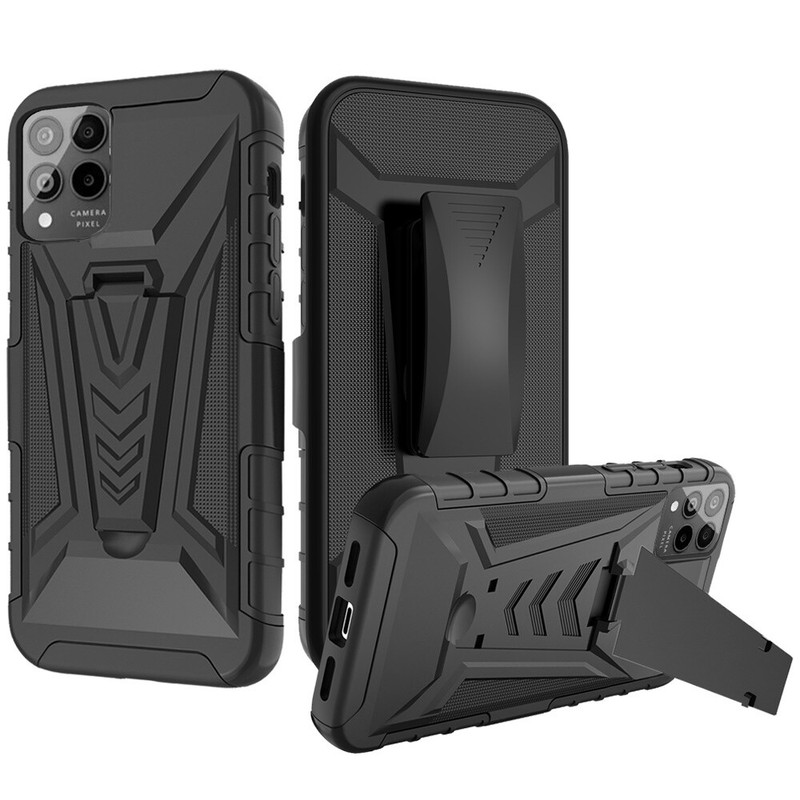 Tempered Glass / 3in1 Holster Cover Case For T-Mobile REVVL 6 Pro 5G TMAF035G