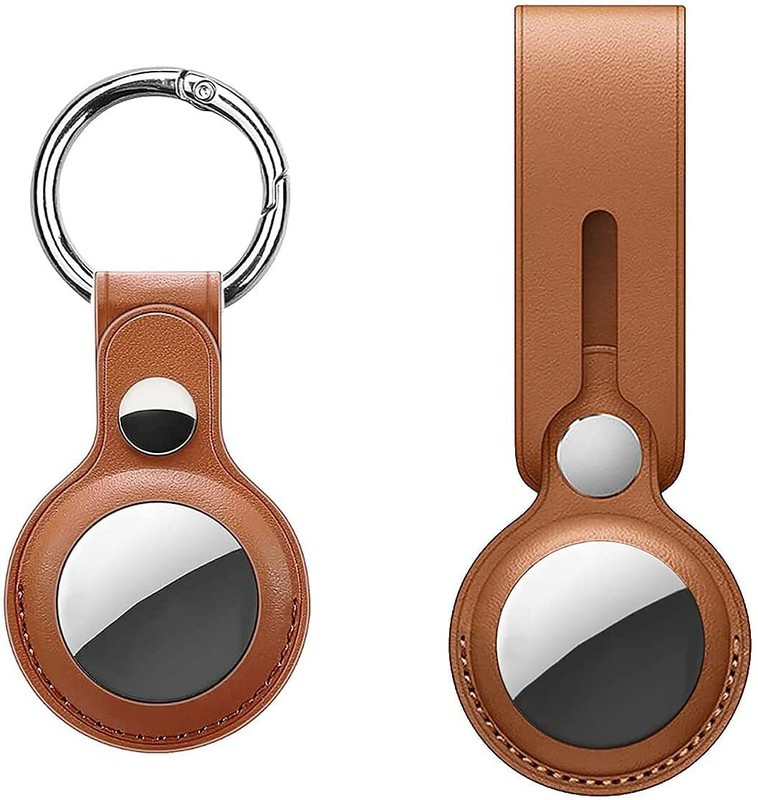 Leather Case Cover for AirTag Pet Location Tracker Sleeve Shell Skins Keychain gallery