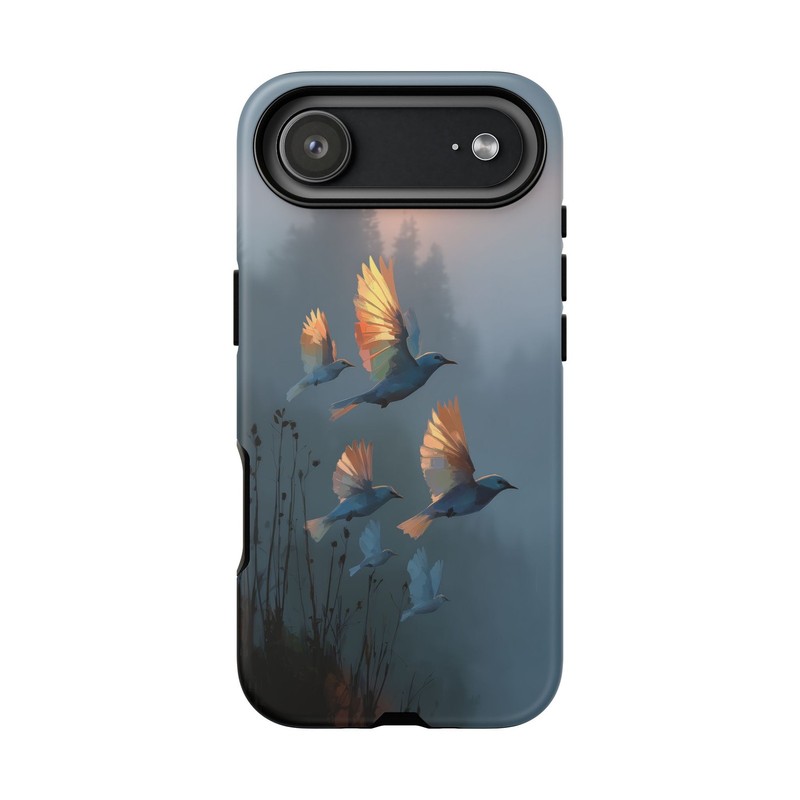 Phone Ink – Case for iPhone / Galaxy / Pixel – Birds Morning Mist Flight