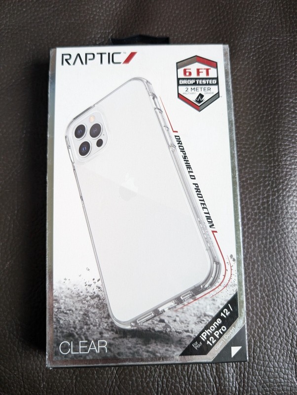 Raptic CLEAR Dual-Layer iPhone 12 iPhone/12 Pro Case Clear Rubber/Polycarbonate