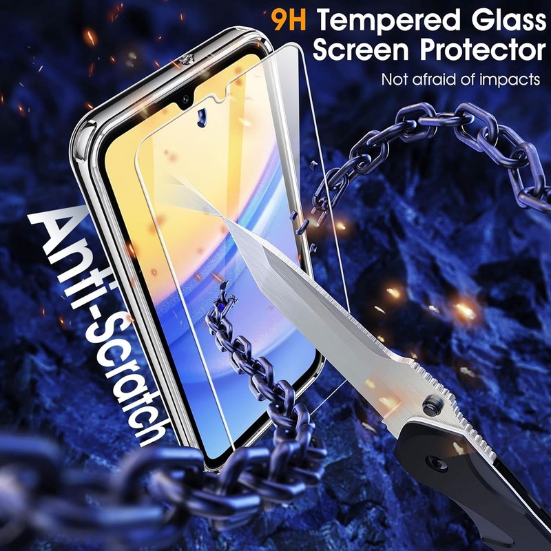 For Samsung Galaxy A37 5G Case Slim Clear Shockproof Phone Cover +Tempered Glass gallery