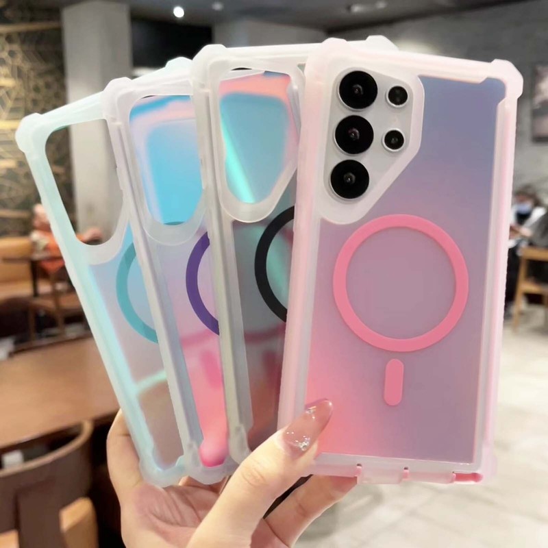 For Samsung Galaxy S24 S25 Ultra Shockproof Color Gradient Case Mag Safe Cover gallery