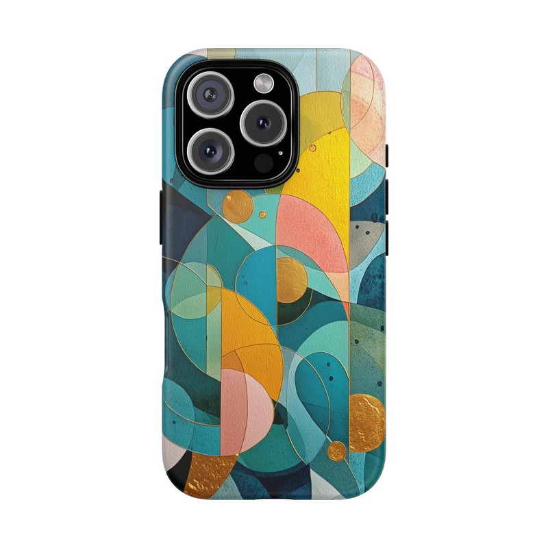 For iPhone / Galaxy / Pixel | Phone-Ink Case - Geometric Pastel Serene Shapes