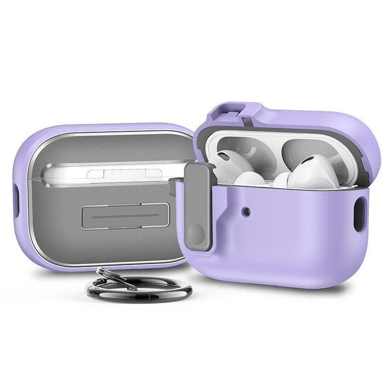Protective Case Cover For Apple AirPods 4/3/Pro 2/1 Shockproof + Lock Keychain