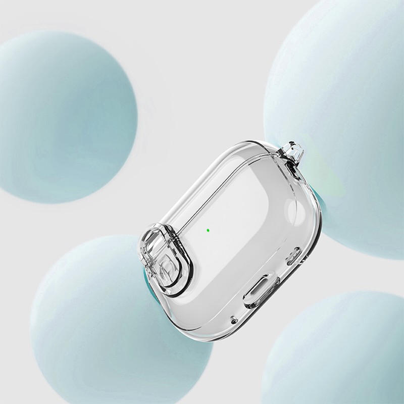 Clear Shockproof Case w/Keychain+Secure Lock for AirPods Pro 2/1 AirPods 4/3/2/1 gallery