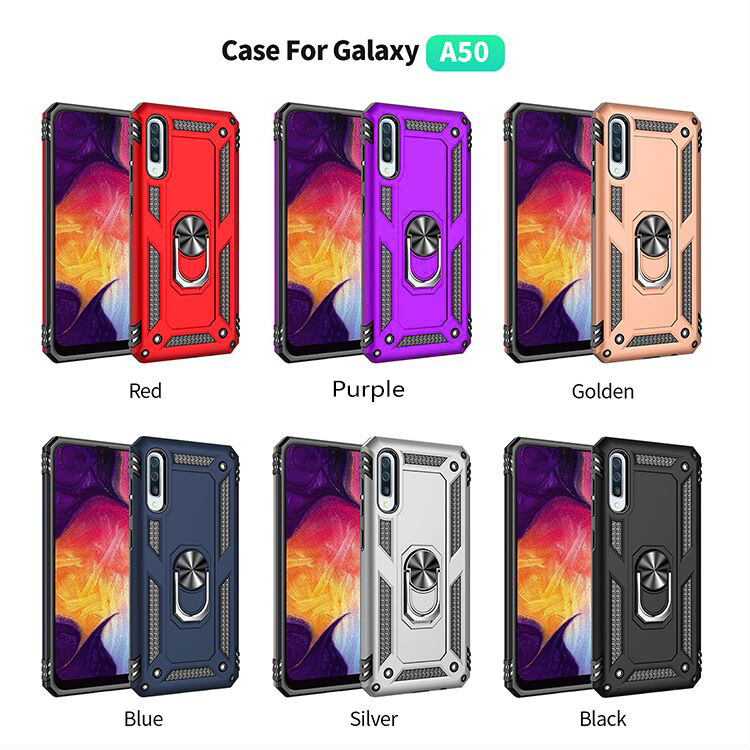 For Samsung Galaxy A50 Case Phone Shockproof Cover +Tempered Glass Protector