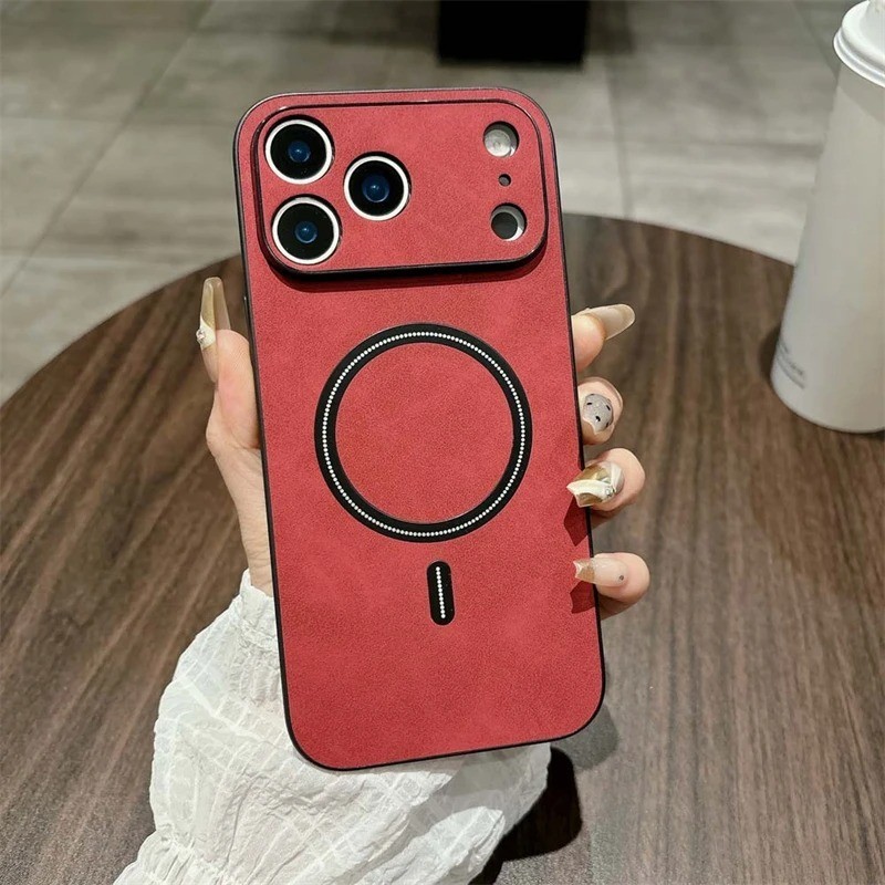 MagSafe Leather Shockproof Case for iPhone 17 16 15 14 13 12 11 Pro Max Cover gallery