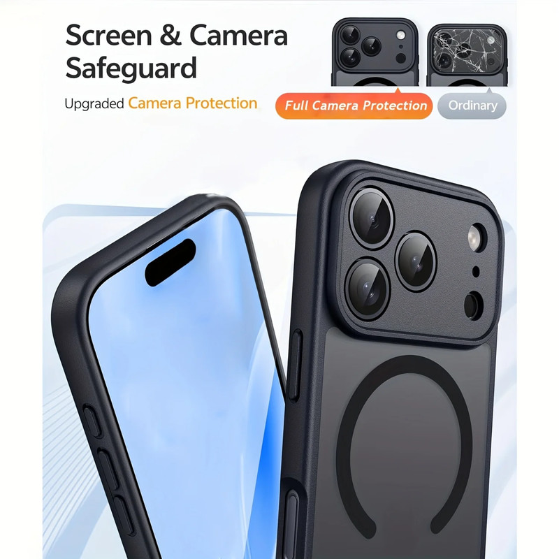 For iPhone 17 Pro Max Plus Matte Magnetic Shockproof Mag Safe Case Cover gallery