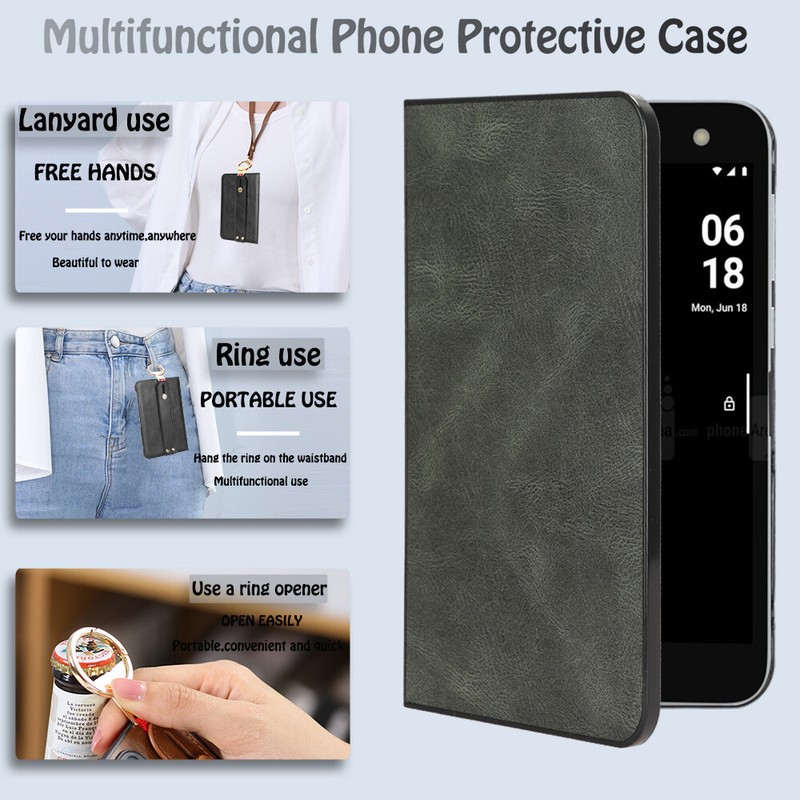For Microsoft Surface Duo Wristband Case Luxury PU Leather+PC Book Phone Cover gallery