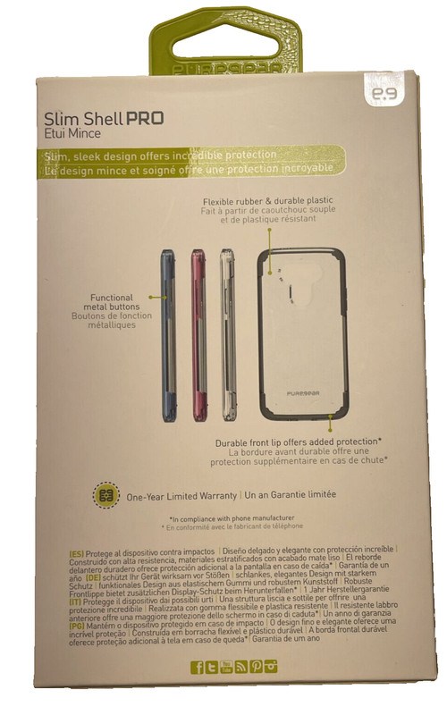 PureGear Slim Shell PRO Case for LG G5 - Clear/Light Gray gallery