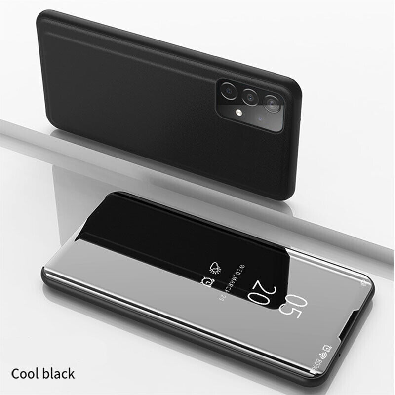 Mirror View Flip Phone Case For Samsung A16 A36 A56 A17 A15 A05 A35 A54 A73 A34