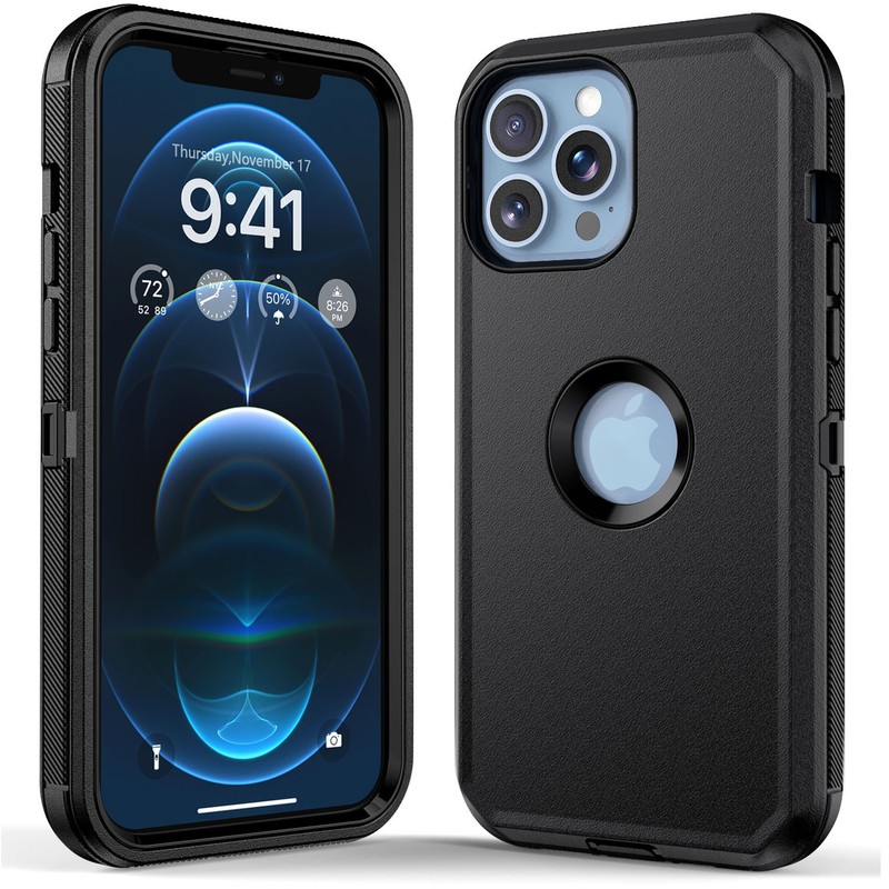 For iPhone 13 Pro Max 13 Pro 13 Case Heavy Duty Hybrid Rugged Triple Layer Cover