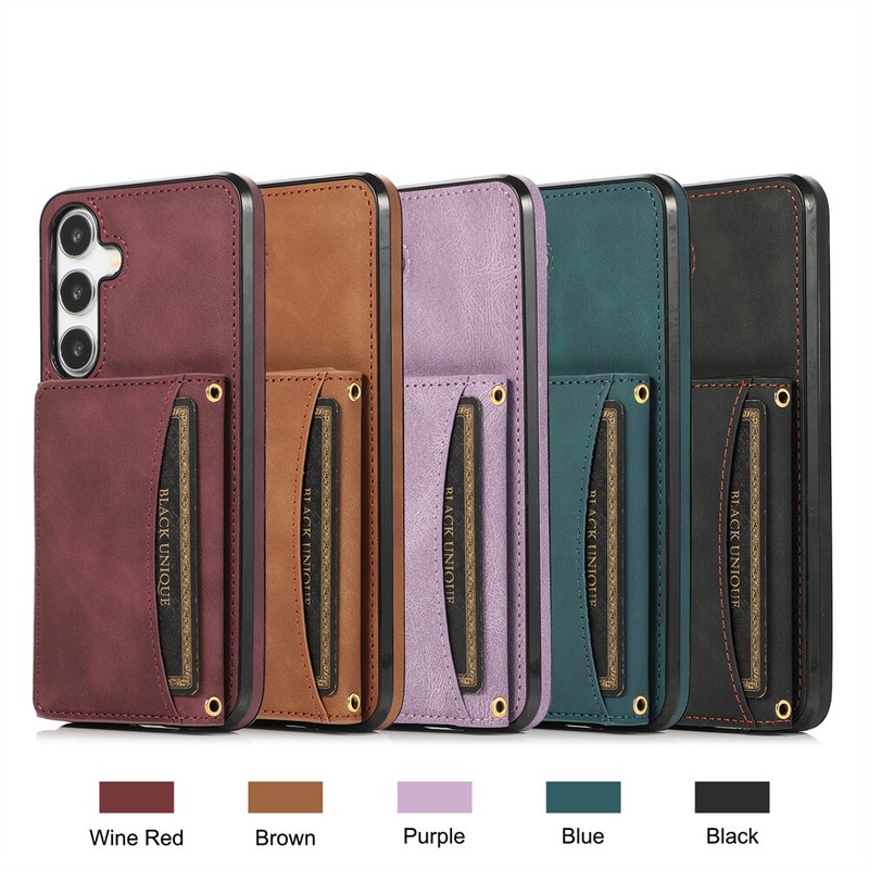 Shockproof Fashion Leather Wallet Case Cover For Samsung Galaxy A15 A25 A13 A42 gallery