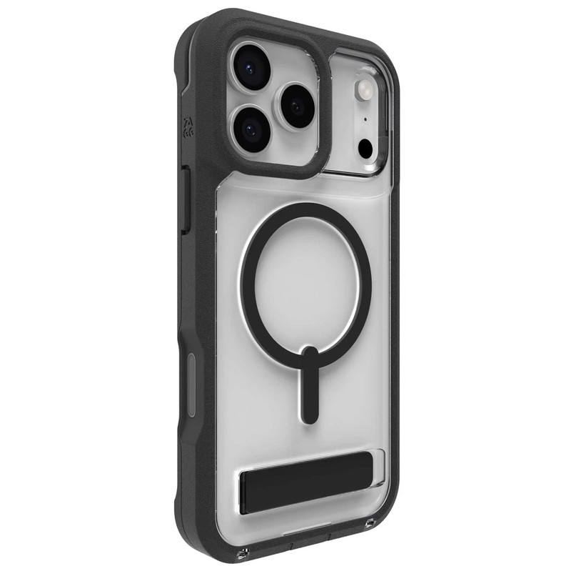 Zagg Rainier Snap Kickstand MagSafe Case For Apple iPhone 17 Pro Max Clear/Black
