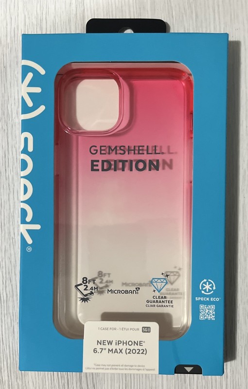 Speck GemShell Case for Apple iPhone 14/15 Plus – Digital Pink Fade/Clear