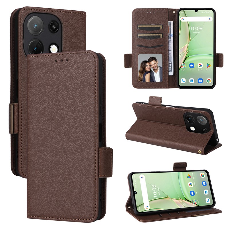 For Umidigi Note 90, Classic Matte Flip Leather Wallet Purse Card Case Cover gallery