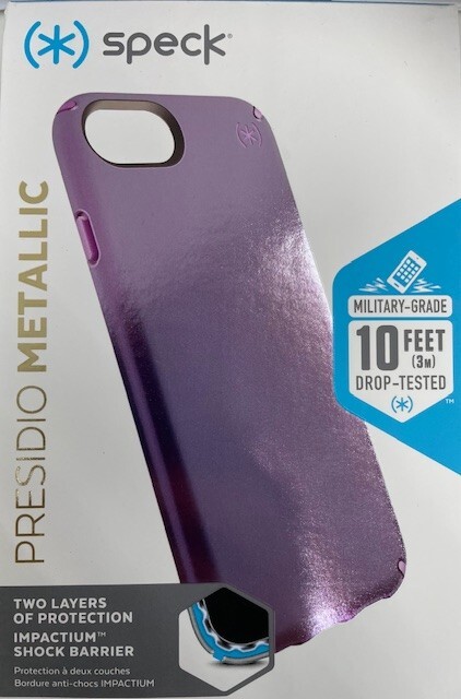 SPECK Presidio METALLIC Slim Case for Apple iPhone 6s / 7 / 8 – Taro Haze Purple