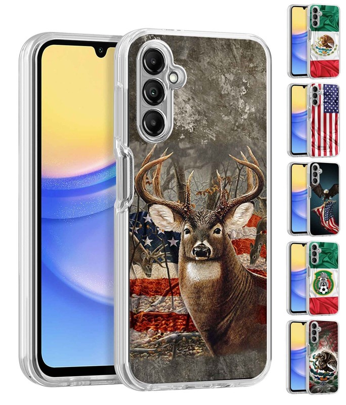 For Samsung Galaxy A15 5G – Flag Design Impact Drop Proof Cover Case