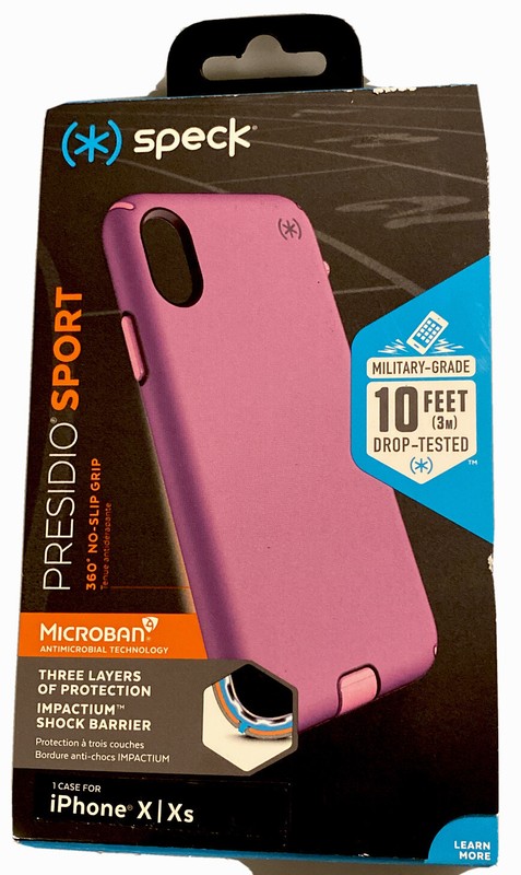Speck Presidio Sport Case for iPhone X/Xs -Bellflower Purple/Slate Grey #6686