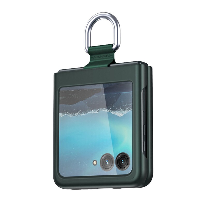 For Motorola Razr+ Plus (2023) Case Slim Hard Cover with Ring + Screen Protector
