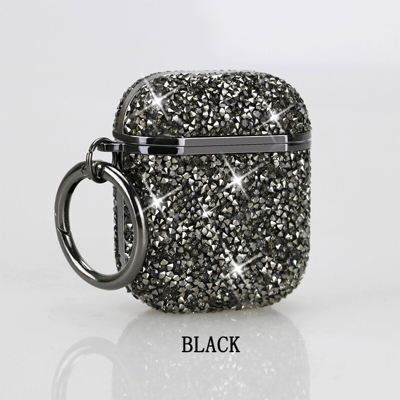 Bling Glitter Hard Protective Case For AirPods 4th/3rd Gen Pro 2 with Keychain