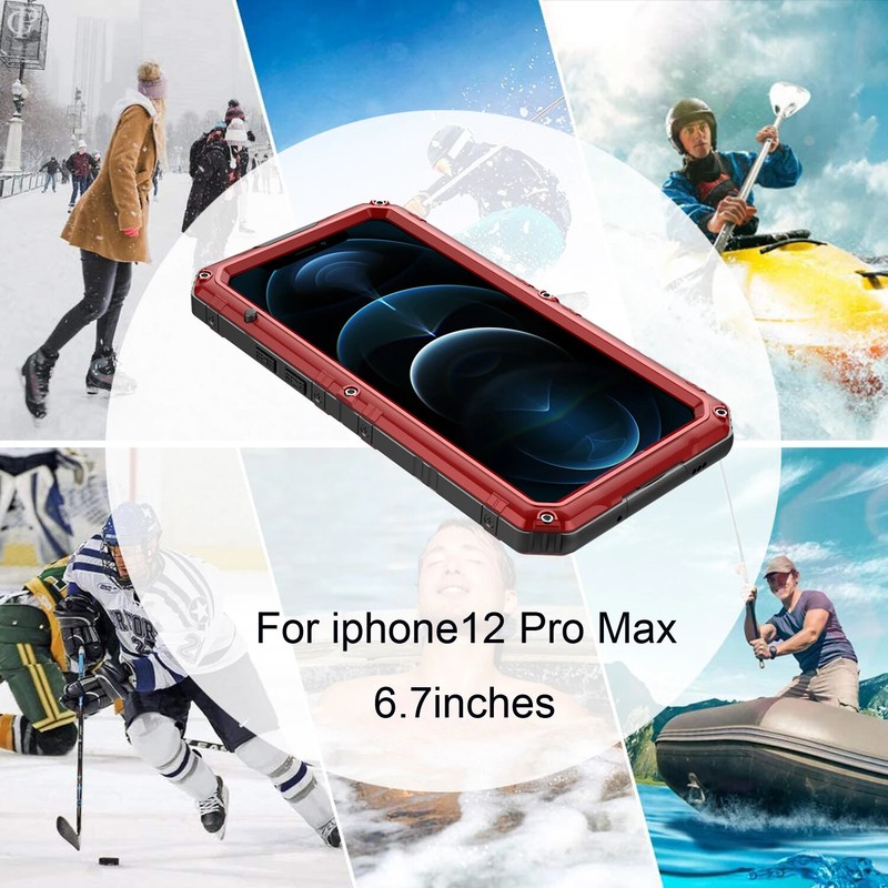 Armor Diving Waterproof IP68 Metal Phone Case For iPhone 12 13 14 15 Pro Max gallery